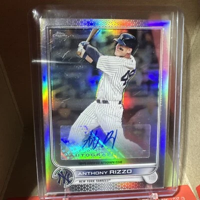 ANTHONY RIZZO 2022 Topps Chrome Update REFRACTOR Auto YANKEES Autograph #AC-ARZ - Image 1 of 2