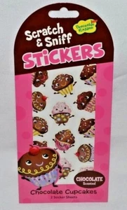 PEACEABLE KINGDOM 44 SCRATCH N' SNIFF -PERFUMADO CON CHOCOLATE - PEGATINAS HAPPY CUPCAKE - Imagen 1 de 2