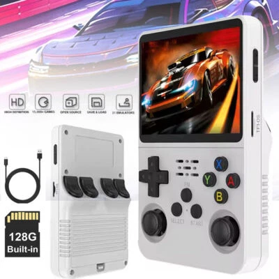 R36S Retro Handheld Video Game Console 3.5 Inch IPS Screen Portable 32GB 128GB