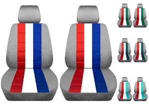 Se adapta a las fundas de asiento delantero Ford Mustang 2005-2010 plateadas con rayas de carreras frescas - Imagen 1 de 11