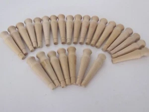 LOT OF 26 3/4"x 3 1/4" UNFINISHED BIRCH WOOD SHAKER PEGS NEW - Picture 1 of 7