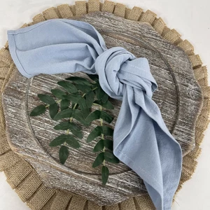 STONEWASH NAPKINS TABLE CLOTHS RUNNER WEDDING HOME EVENT DECOR - Picture 1 of 35