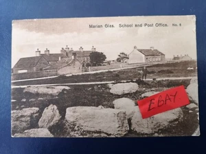 VINTAGE POSTCARD ANGLESEY - SCHOOL & POST OFFICE MARIAN GLAS - EARLY 1900"s. . - Picture 1 of 2