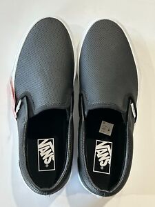 Vans Black Perf Leather Asher Slip On Sneaker Unisex Women's Size 10.5 Men's 9