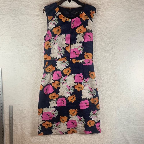 VETEMENTS Abito tubino casual J.Crew donna senza maniche petunia stampa floreale multi taglia 6
