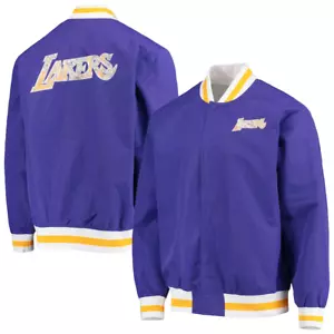 LA Lakers Mitchell & Ness Hardwood Classics 75th Anniversary Authentic Jacket - Picture 1 of 4