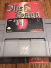 THE 7TH SAGA SNES + Manual + Dust Cover. Tested And Working!