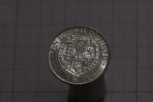 🧭 🇬🇧 UK GB SHILLING 1893 DIE 2a SCARCE LARGE LETTERS OBVERSE HIGH GRADE B85 - Imagen 1 de 2