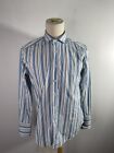 Etro Milano Striped Long Sleeve Dress Shirt Men All Cotton Made In Italy