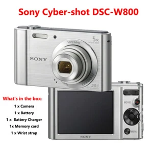Sony Cyber-shot DSC-W800 20.1 MP 5x Optical Zoom Digital Camera - 100% Working - Picture 1 of 7