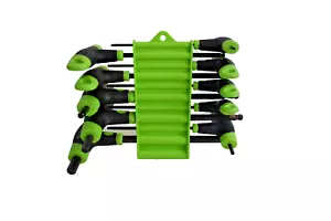 Greenlee Tools 0254-40 10-Piece T-Handle Hex Key Wrench Set Black Oxide Finish - Picture 1 of 5