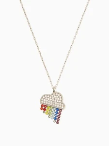 NWT Kate Spade Into The Sky Rainbow Mini Pendant Necklace - Picture 1 of 5