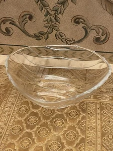Nachtmann MCM Style Teardrop Lead Crystal Glass Candy Nut Bowl Dish Mid Century - Picture 1 of 7
