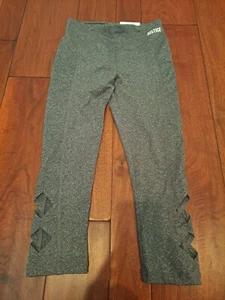 Justice Active High Waist Gray Leggings With Cutouts Size 14-16 NWT - Picture 1 of 4