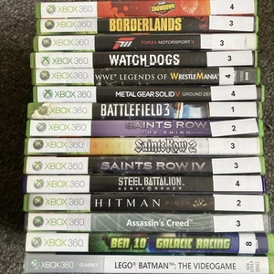15 x Xbox 360 Spiele Konvolut Restposten Sortieren WWE Metal Gear Solid Hitman Borderlands - Bild 1 von 16