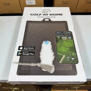 Golf Daddy At Home Sin Pelota Simulador Teléfono Soporte Modos Interior ALFOMBRA DAÑADA - Imagen 1 de 4