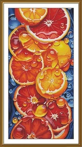 Hágalo usted mismo Kit Punto de Cruz "Mosaico Naranja" Frutas Artesanía Arte Regalo Único - Imagen 1 de 1