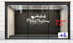 Letrero de calcomanía de vinilo Feliz Navidad | Gran ventana escaparate gráfico Oracal 🎄 - Imagen 1 de 28