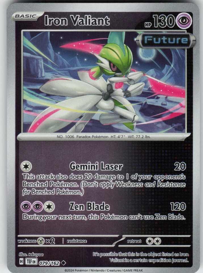 PO-01 Reverse Holo Iron Valiant 079/162 Uncommon SV05: Temporal Forces - Image 1 of 1
