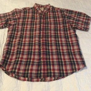 Puritan Mens Shirt Size Large Button Up Short Sleeve  - Picture 1 of 5