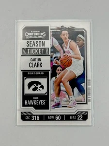 Tarjeta de novato boleto de temporada 2024 Panini Caitlin Clark Collection Contenders #CC4 - Imagen 1 de 3