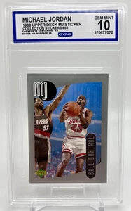 1998-99 UD International MJ Sticker #83 Michael Jordan Chicago Bulls NBA CCG 10 - Bild 1 von 2