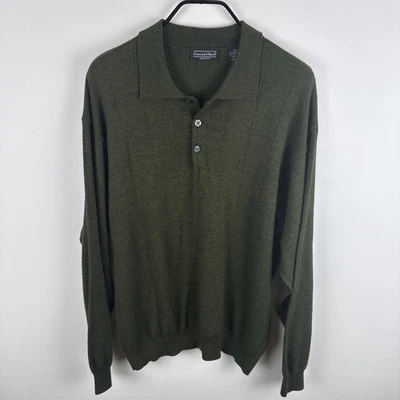 Suéter Preswick & Moore Para Hombre 2XL Mezcla Lana Merino Verde Manga Larga Foto 1 de 4