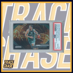 2023-24 Panini Prizm Euroleague Kostas Tsartsaris Fireworks Black 1/1 PSA 10 - Picture 1 of 3