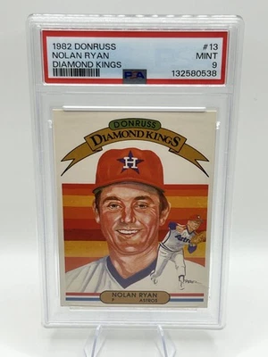 NOLAN RYAN 1982 Donruss Diamond Kings #13 PSA 9 完好 * 新分级 * — 第 1/4 张图片