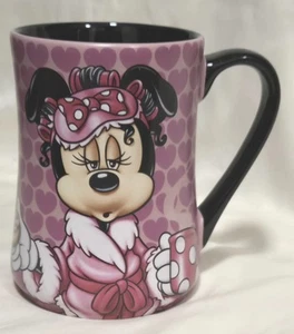 Disney Parks MINNIE MOUSE Mornings Aren’t Pretty Coffee Mug 16oz Pink-Heart - Picture 1 of 8