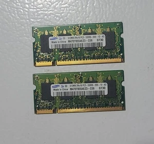 Samsung 1 GB (2 x 512 MB) 2Rx16 PC2-5300S-555-12-A3 M4706554EZ3-CE6 0730 - Picture 1 of 1