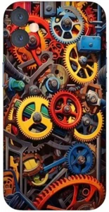 Cover Per Iphone 16 In Plastica Morbida,Tpu Gel,Design (Ingranaggi) - Picture 1 of 3