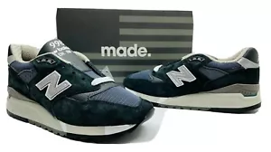 Kith x New Balance 998 Shark Steel Made USA Navy Blue M998K1 Men’s 6 Wmns 7.5 - Picture 1 of 9
