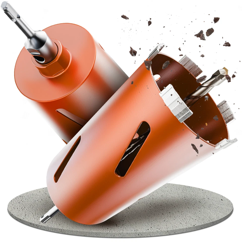 SDS PLUS oder SDS Max Diamantbohrkrone Ø 26-162 mm / 200 mm Länge Kernbohrkrone - Bild 1 von 4