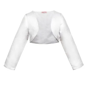 orig. Märchenburg® Bolero für Kommunionkleider, Mädchen Jacke, Satin Jacke, NEU