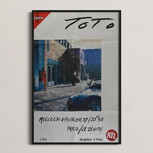 Authentique Rétro Poster - Toto - Zénith - 1987 - Picture 1 of 3