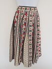 Vintage Skirt Floral Midi Pockets Pleated Cottagecore Retro Lined Boho Size 10