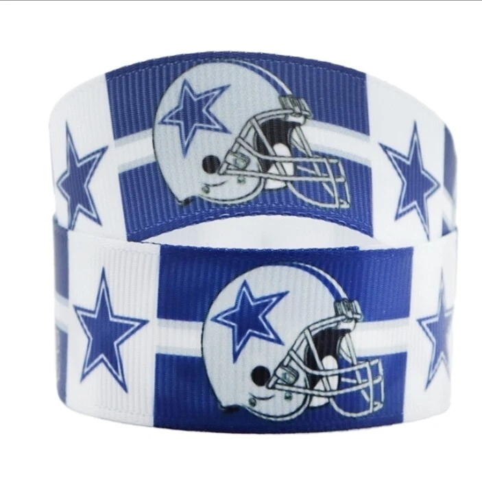 7/8 INCH 22mm Cowboys GROSGRAIN RIBBON Hair Bow Supplies 1110162 Dallas Football - Image 1 of 1