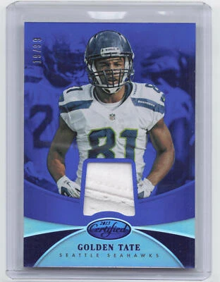 2013 Certified #32 Golden Tate Mirror Blue Jersey #19/99 - Image 1 of 2