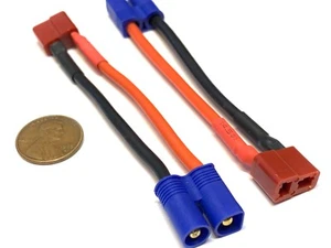 2 Piezas RC Macho EC3 a Femenina Deans Tipo Ultra Macho Adaptador con cable Conector B27 - Imagen 1 de 5