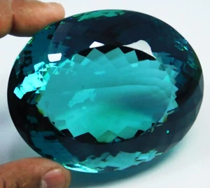 CERTIFICATE Incl.*Huge Rare! 1485.50Ct Natural Greenish Blue Aquamarine Gemstone - Picture 1 of 16