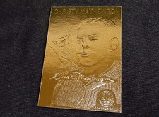 Christy Mathewson ~ 22k Gold Foil Baseball Card, 1996, Plastic Holder, w/Serial#