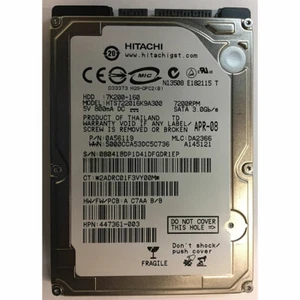HTS722016K9A300 - Hitachi 160GB 5400 RPM SATA 2.5" HDD - Picture 1 of 1