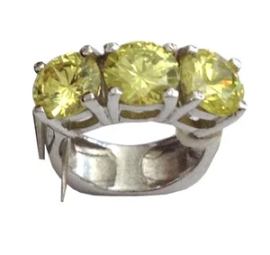 BELLISSIMO TRILOGY IN ARGENTO MASSICCIO 925 CON CUBIC ZIRCONIA - Foto 1 di 1
