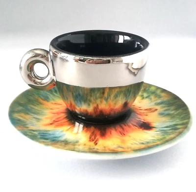 UNUSED tazzina Illy Art collection 2018 cup designer MARK QUINN - IRIS espresso - Immagine 1 di 4