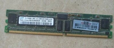SAMSUNG HP 512MB PC3200 REGISTERED ECC DDR-400 MEMORY MODULE M312L6523CZ3-CCCQ0 - Image 1 of 2