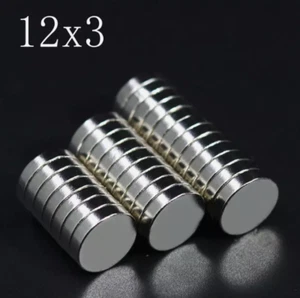 10pcs 12x3mm Super Powerful Strong Round Neodymium Disc Magnets N35 AAA - Picture 1 of 1