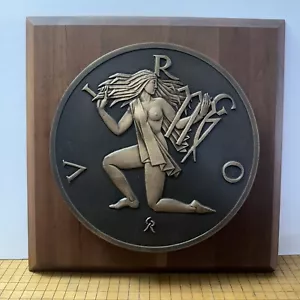 Gilroy Roberts Virgo Bronze Plaque Zodiac Limited Edition Franklin Mint 1970 MCM - Picture 1 of 11