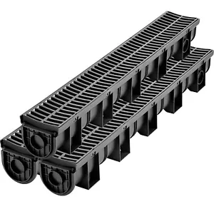 VEVOR Drainage Trench Driveway Channel Drain Kit Plastic Grate-5.8 - Picture 1 of 12