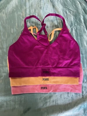 VICTORIA’S SECRET BRALETTES ROSA PÚRPURA AMARILLO TALLA MEDIANA PAQUETE ENVÍO GRATUITO Foto 1 de 2